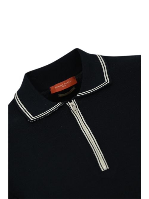 Polo con zip in cotone Blu DANIELE FIESOLI | DF 032723